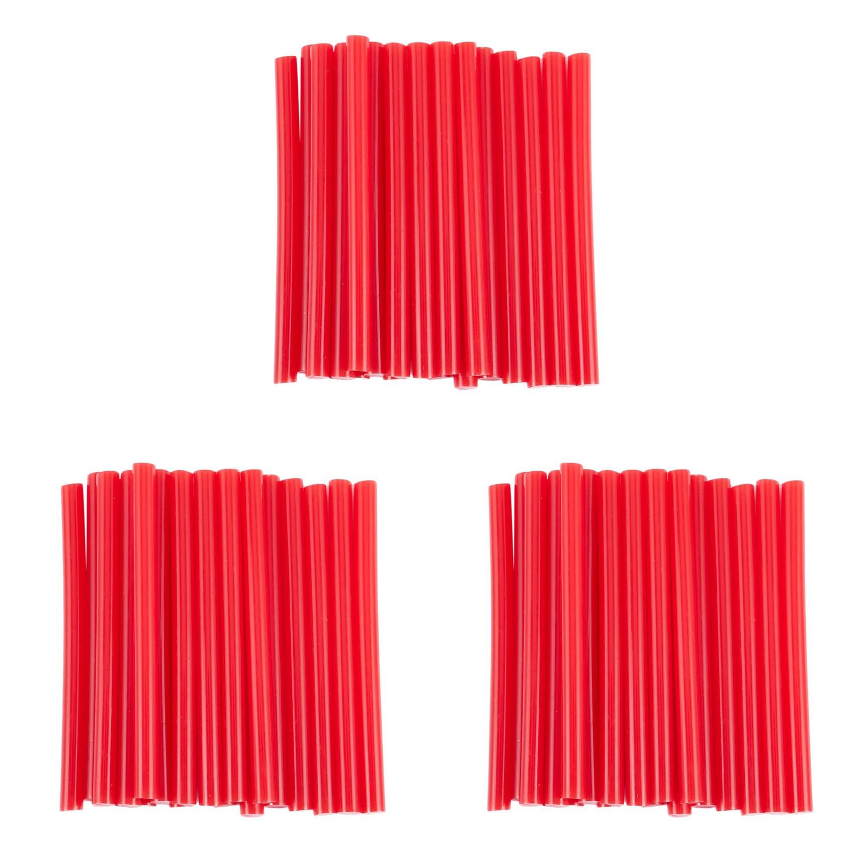 Jnchdghwa Red 60Pcs Melt Glue Adhesive Sticks 7X100mm For Craft Model