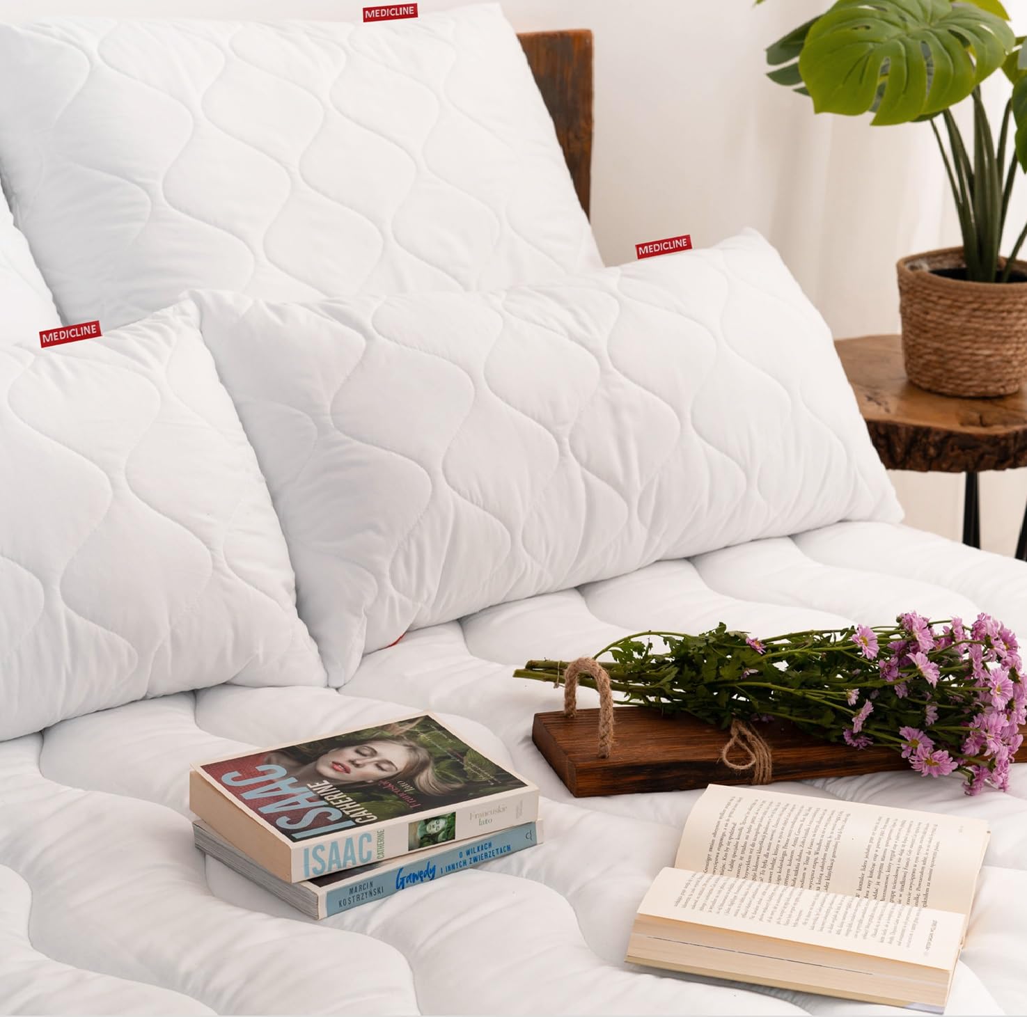 Cuscino Microfibra 50x70 cm Traspirante e Anallergico, Cuscino da Letto 50x70cm, Cuscino Letto Singolo o Matrimoniale, Prodotto in UE, Garanzia di imbottitura