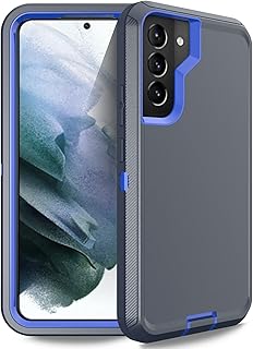 Anloes Defender Case for Samsung Galaxy S22 5G, Galaxy S22 5G Phone Case Heavy Duty Shockproof Dustproof 3 in 1 Rugged Protective Bumper Cover for S22 5G Blue(Without Built-in Screen Protector)