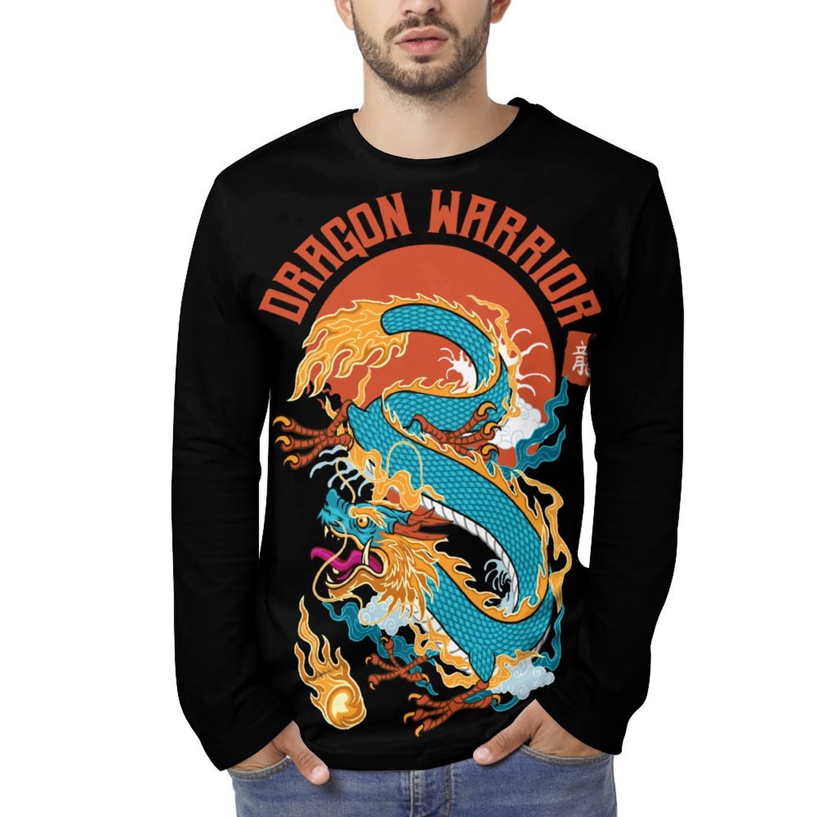 Amazon.co.jp: ドラゴン 龍 神龍 長袖tシャツ メンズ レディース 