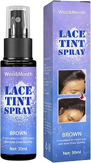 30ml Lace Tint Spray | Brown Lace Bond Adhesive Spray Quick Dry Wig Adhesive Spray | Natrual Hair Color Spray Lace Melting Mousse for Wigs for Men and Women Matching Skin Tone