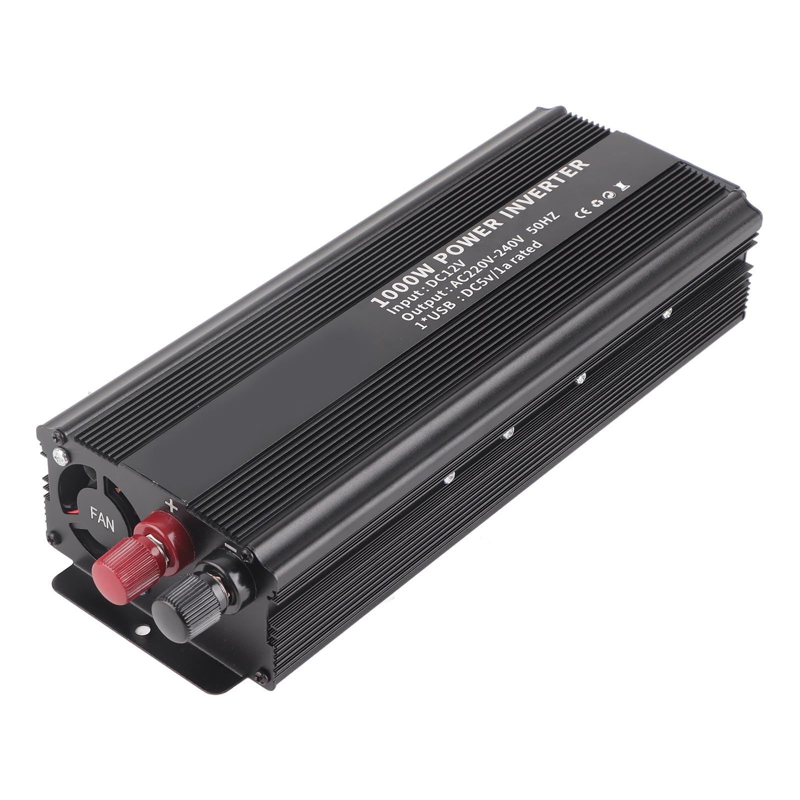 Akozon Inversor de Onda sinusoidal Pura Convertidor de 12 V Convertidor de Corriente 220V 1000W con Panel Solar