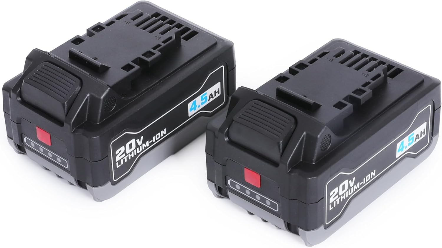 2Pack 20V 4.5Ah Replacement Li-Ion Battery Packs Compatible with Hercules 20V Cordless Power Tools, for HC01 HC09 HC044 HC08, HC04 HC06 Chargers