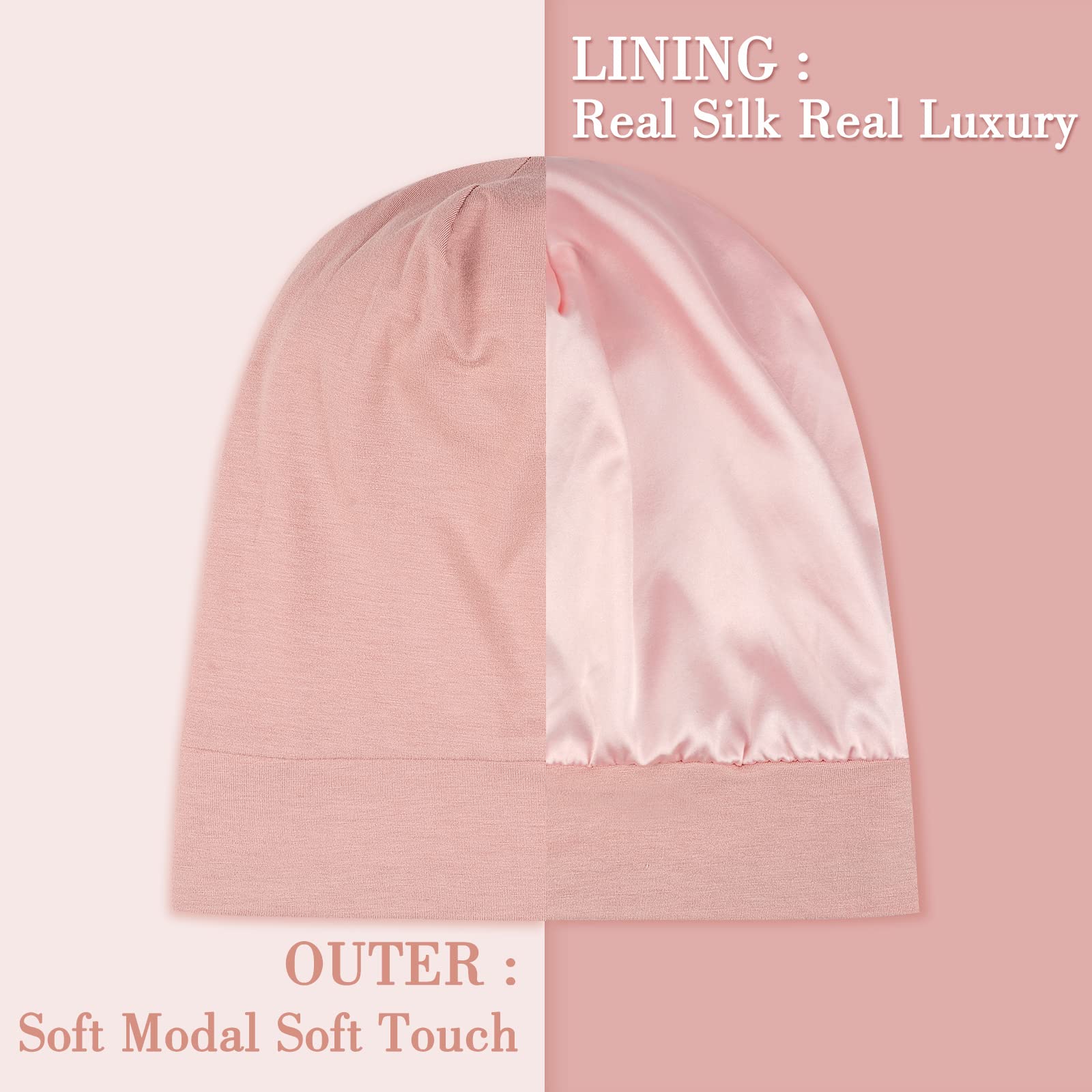 Amazon.com: LULUSILK Mulberry Silk Bonnet for Sleeping Women 