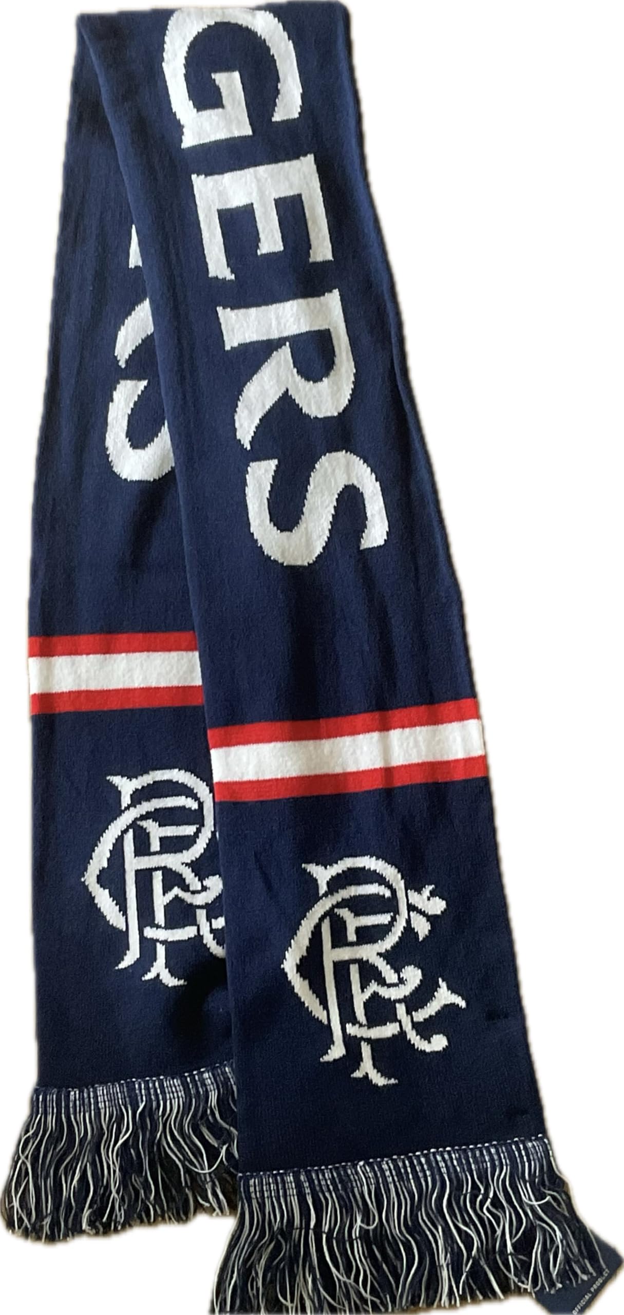 Castore Rangers Navy Scarf with Scroll Crest Design, Unisex RFC