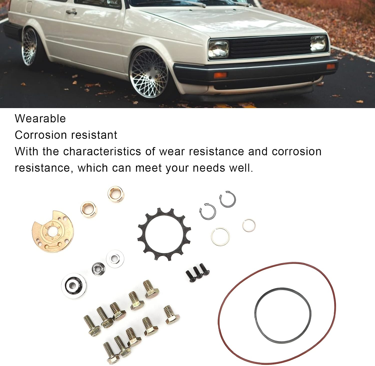 Brilluxa Turbocharger Core Rebuild Kit, Turbo Repair Kit, Replacement for Mercedes-Benz 300D 300SD, T3 T4 Turbocharger, Turbo Repair Parts, Turbocharger Rebuild Component