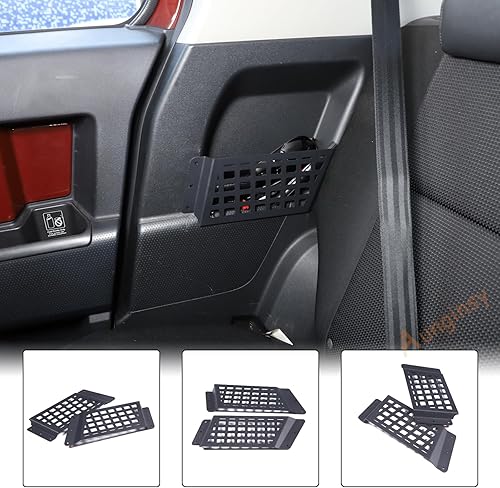 Miniatura 6 de Aunginsy Caja de bolsillos de almacenamiento para puerta trasera compatible con Toyota FJ Cruiser 2007-2023 de aluminio para puerta trasera, bolsa