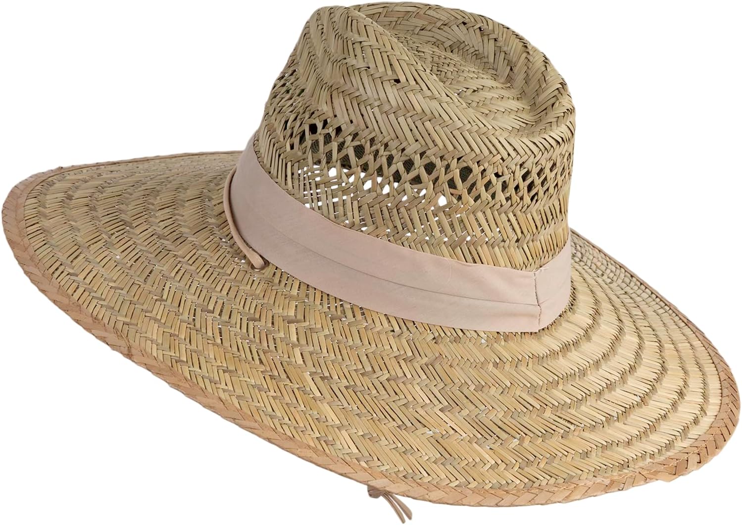 e4Hats.com UPF 50+ Rush Straw Hat with Band and Trim