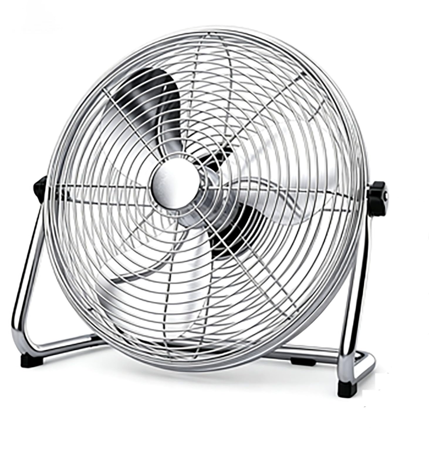 Portable Metal Floor Fan 12" Low Noise Copper Core Motor High Air Circulation Fan 3 4 Speeds 130 Adjustable Tilting Pedestal Fan For Bedroom Dorm