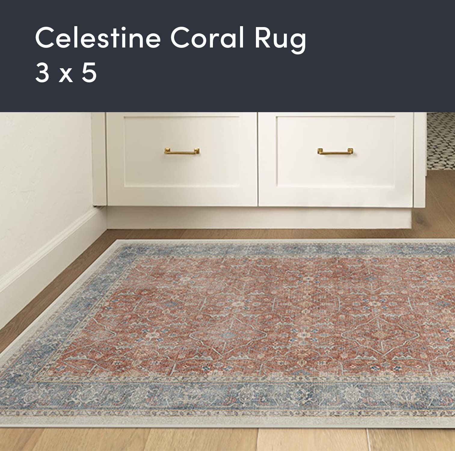 RUGGABLE Machine Washable Area Rug Founder's Farmhouse Collection