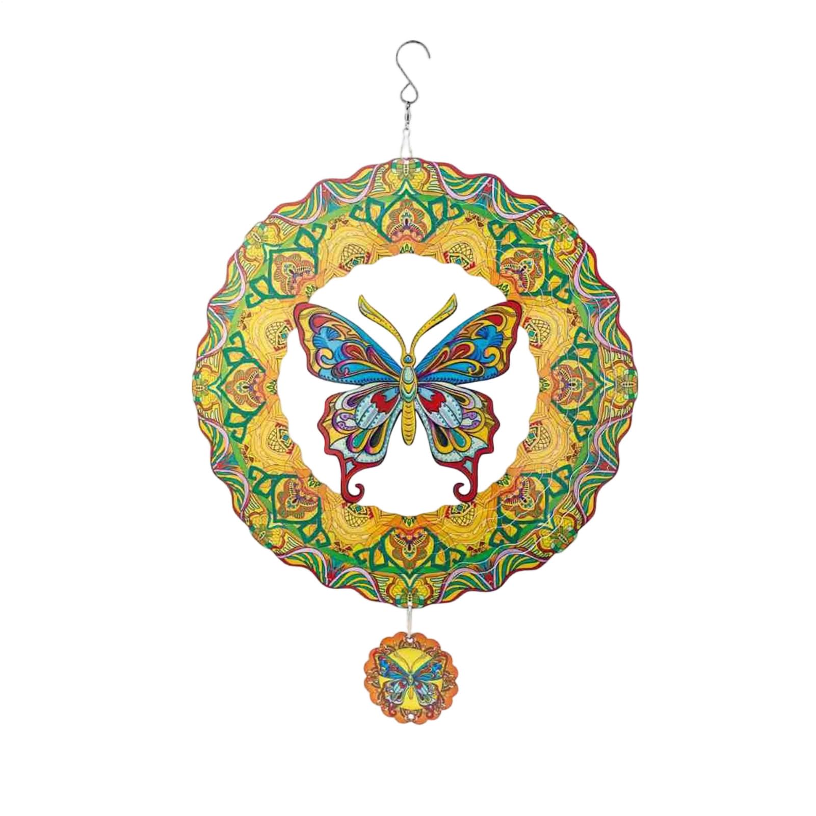 Girouette papillon extérieur en métal artisanal pour décoration de jardin et terrasse