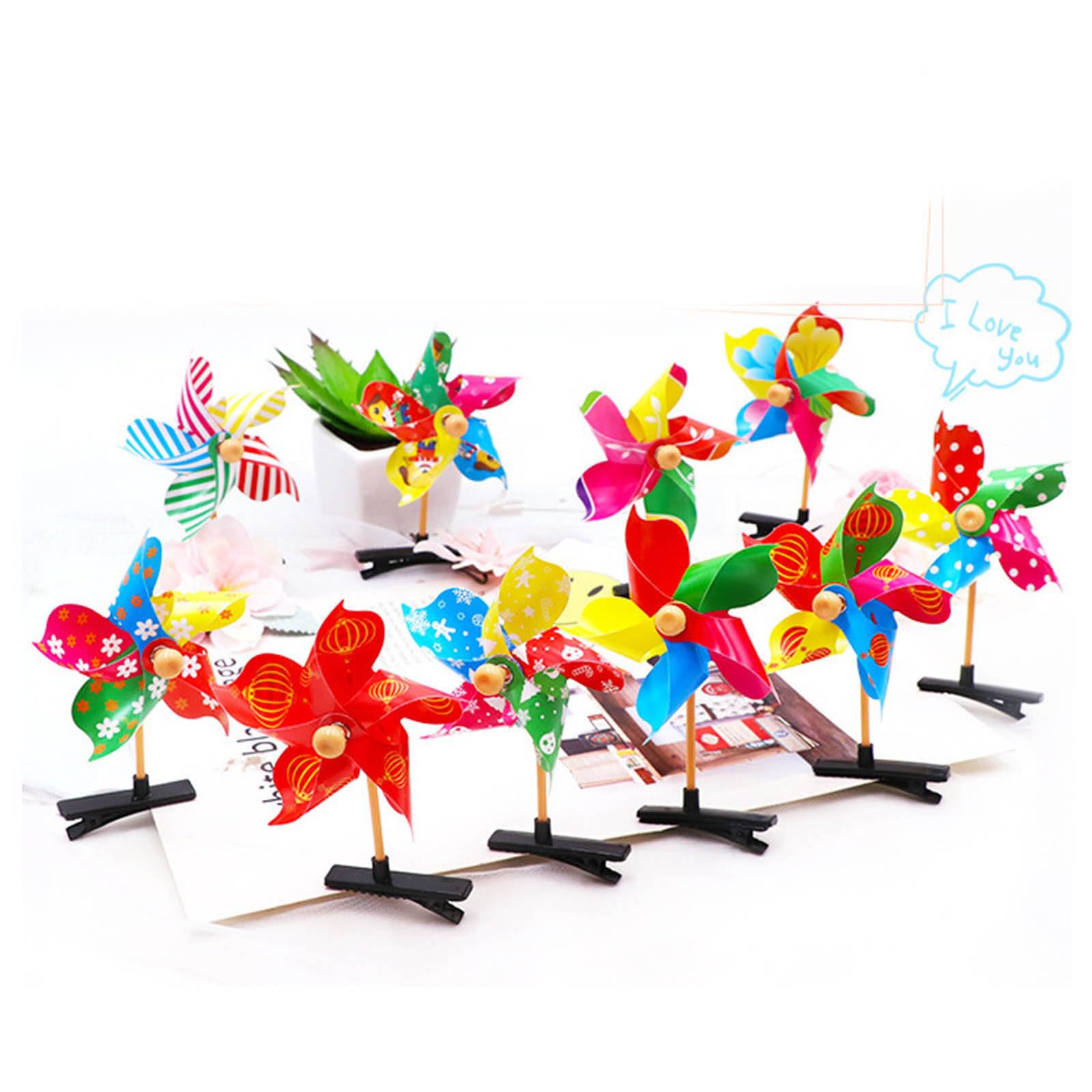 Amazon.com : CHIUEAST Pack Of 24 Pinwheel Hair Clip Colorful  display picture 1