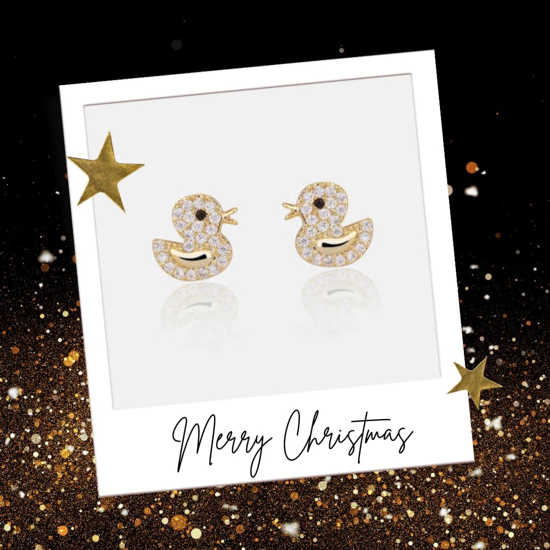 Duck Earrings 18K Gold Plated - Image 3
