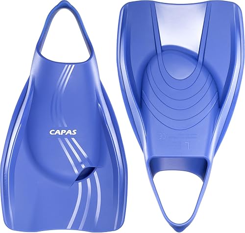 Miniatura 1 de CAPAS Aletas de entrenamiento de natación profesional con bolsa de malla, aletas de natación profesionales cortas de silicona, aletas de tacón