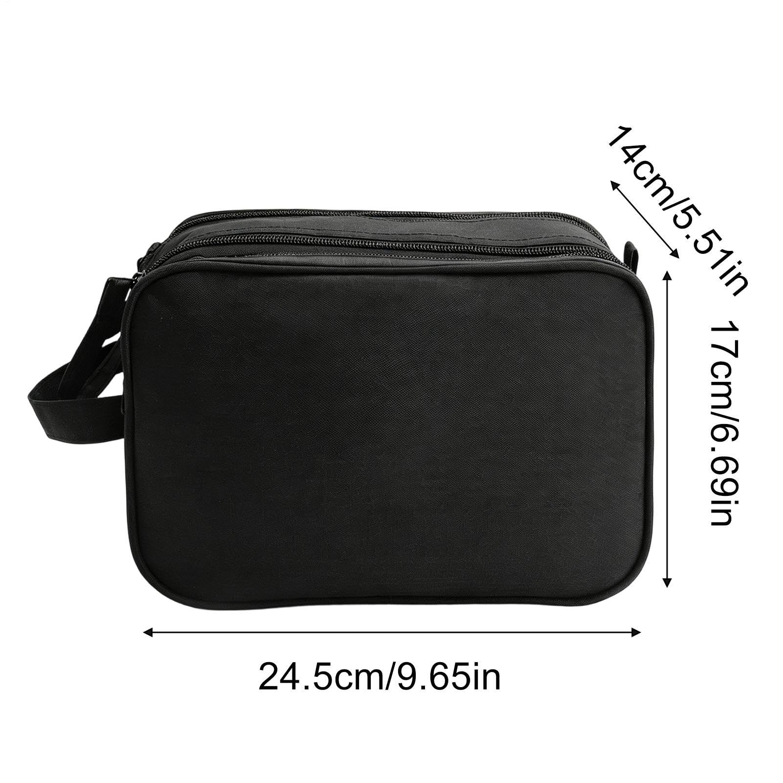 Bolsa de aseo para hombre, neceser de viaje con asa, bolsillo de malla