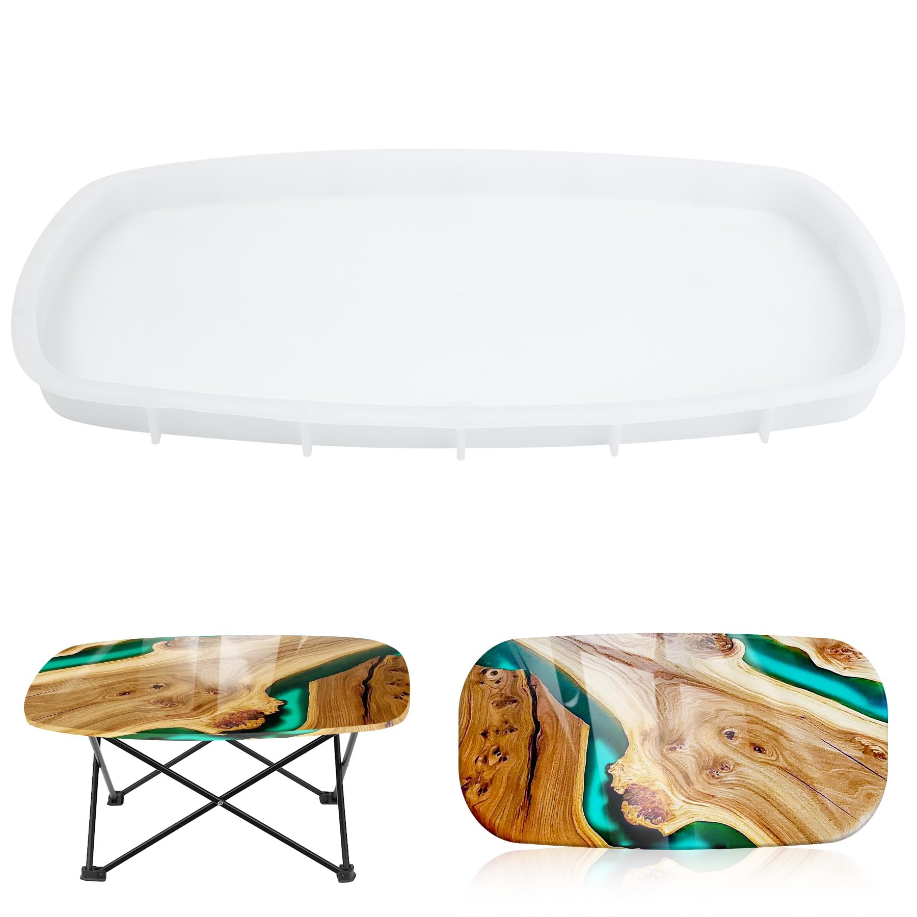 Extra Large Silicone Molds for Epoxy Resin Table, Oval Epoxy Resin Molds for DIY Art Home Decor, River Table, Cutting Board, Resin Art