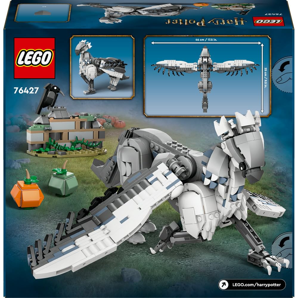 LEGO Harry Potter Hardodziob, Zabawka dla Dziecka z Hipogryfem do Zbudowania, Kreatywny Zestaw dla 9-latka, Dekoracje do Pokoju Dziecięcego i Pomysł na Prezent dla Chłopca i Dziewczynki, 76427