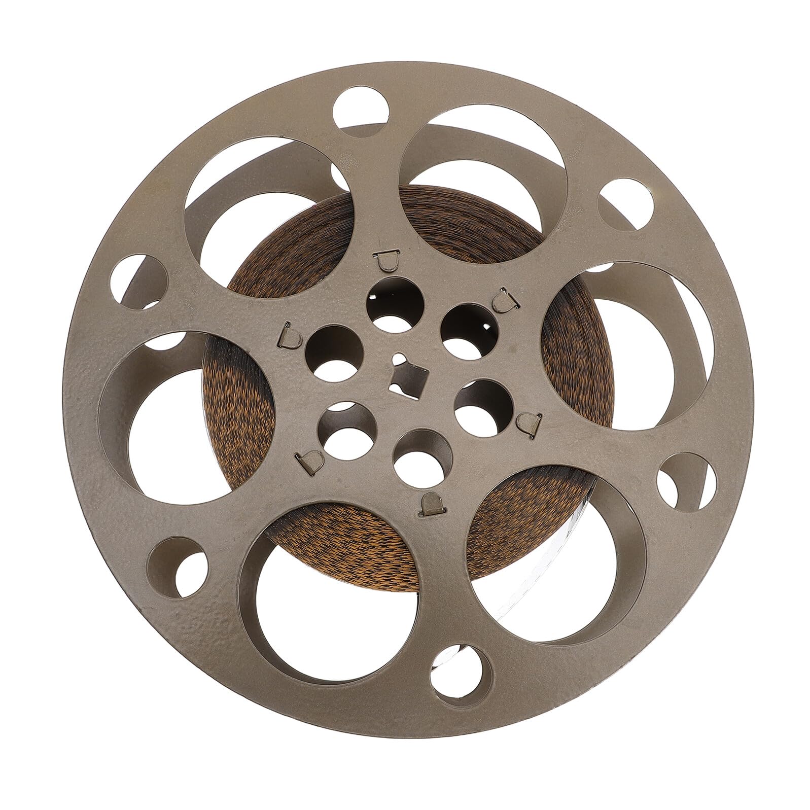 Amosfun Decorazione da Tavolo in Ferro Vintage a Forma di Pellicola Cinematografica 18cm, Colore Oro, Leggera per Atmosfera Cinema, per Feste a Tema Teatro e Cinema