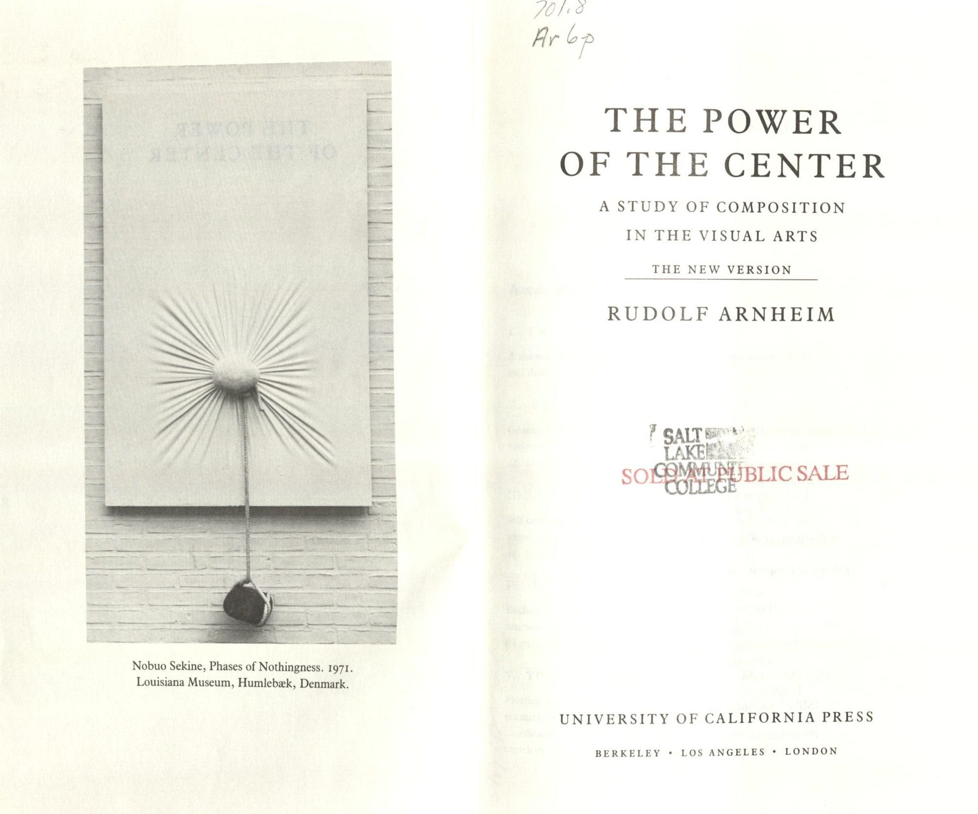 The Power of the Center composition arts visuels livre Rudolf Arnheim