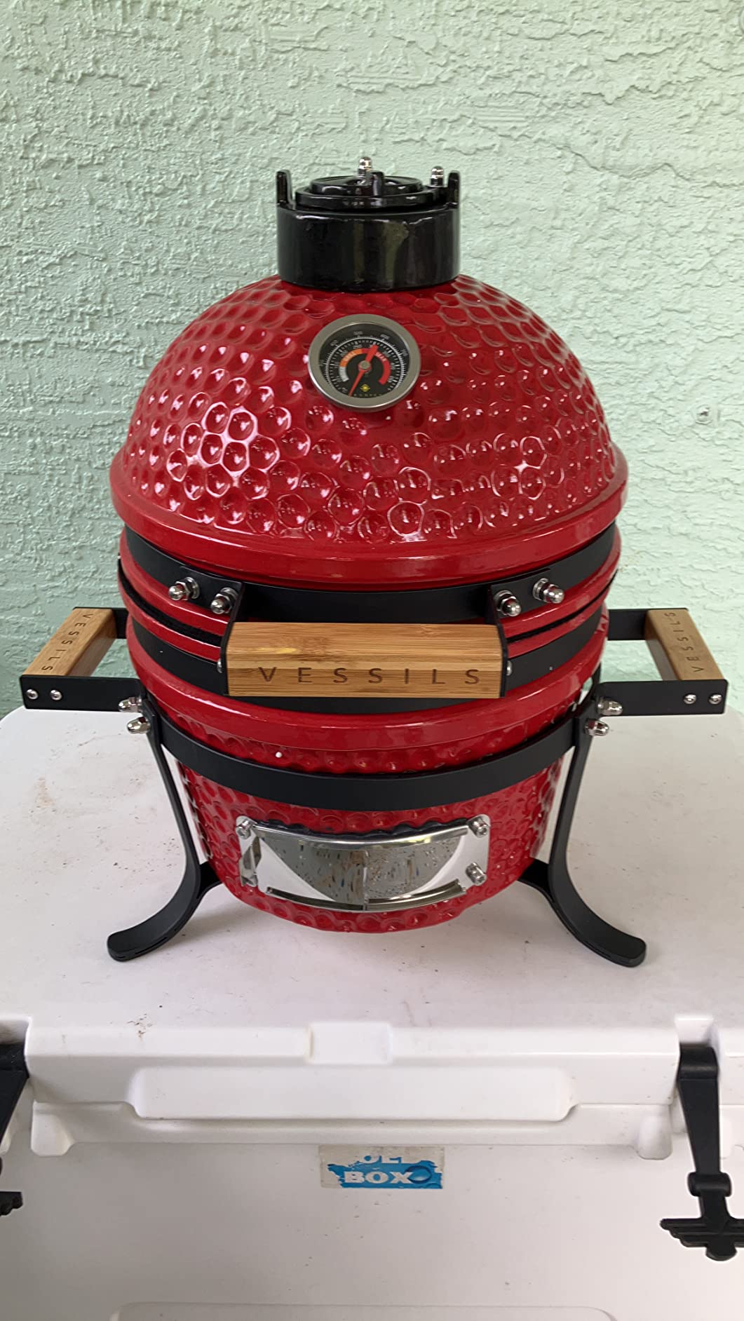 31/mo Finance VESSILS 12.6in W Kamado Charcoal BBQ Grill Heavy