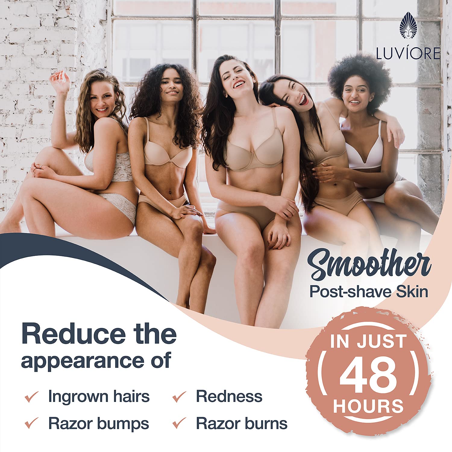 Buy Luviore Ingrown Hair Treatment Solution (4 oz) After Shave for Women & Men Ingrown Hair