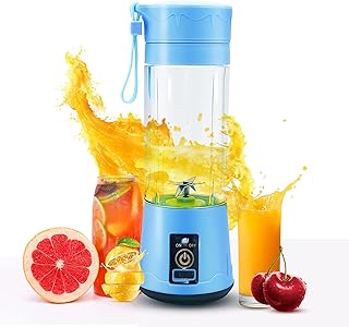 Shinyeagle Portable Mixeur, Mini Blender Smoothie, Blender de Fruits électrique, Chargement USB, 400ml Sans BPA, Six Lames 3D Pour un Excellent Mixage, Pour Smoothie, Milk-shake, Sport et Voyage