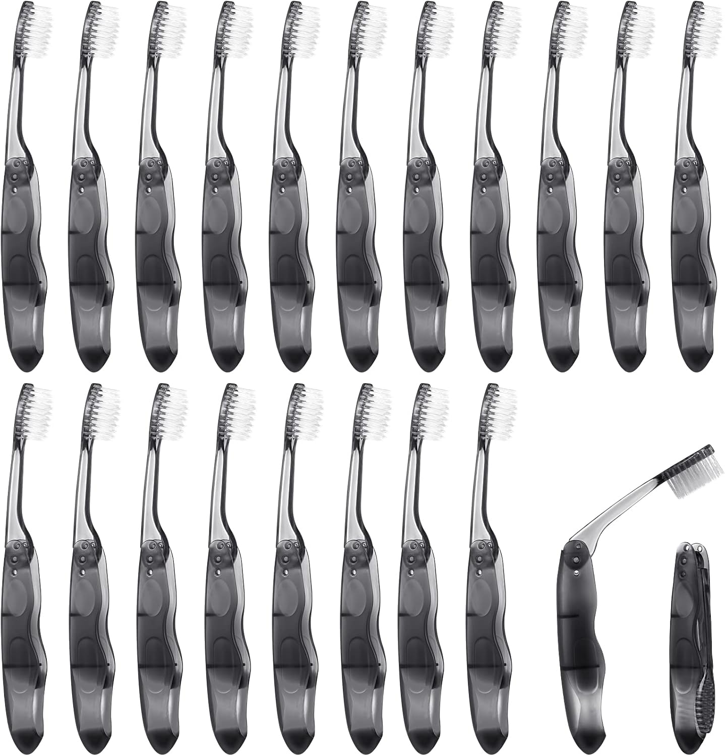 100 Pack Travel Toothbrushes Individually Wrapped Folding