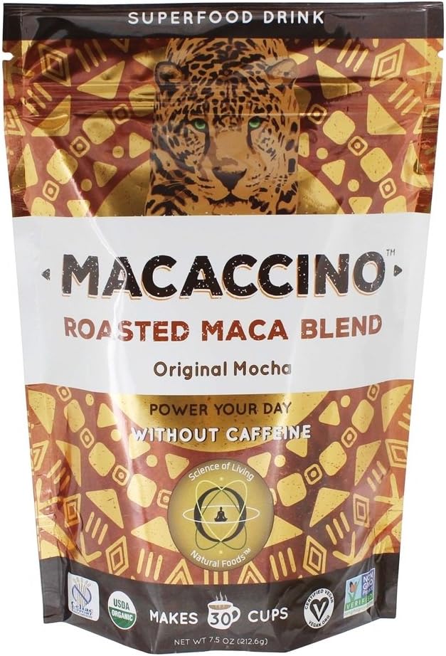 Macaccino - Superfood Coffee Alternative Roasted Maca Blend 30 Servings Original Mocha - 7.5 oz.