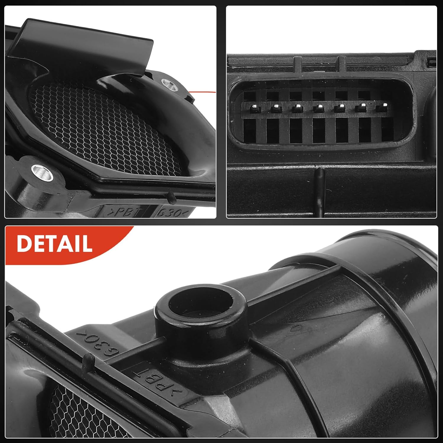 A-Premium Mass Air Flow Sensor Meter Assembly [7 Pins, 2.4 3.0L] Compatible with Dodge Stratus 01-05 & Chrysler Sebring 2001-2005 & Mitsubishi Galant 99-03, Eclipse 00-05 & Montero Sport 99-03