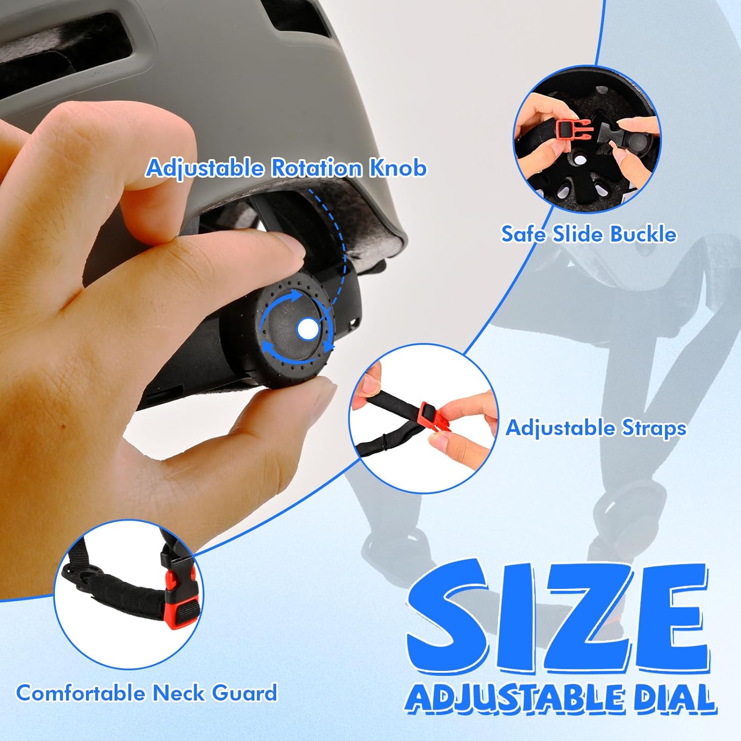 Adjustable Kids Bike Helmet for Boys Girls Youth, Kids Protective Helmets for Multi-Sports Skateboard Scooter Bicycle Cycling Skating