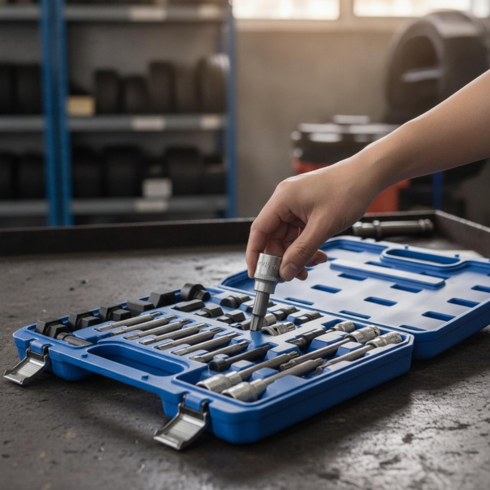 30 Piezas Extractor Polea Alternador Organizado Juego con Adaptadores Completo Maletín Herramientas con Vasos para Mecánicos