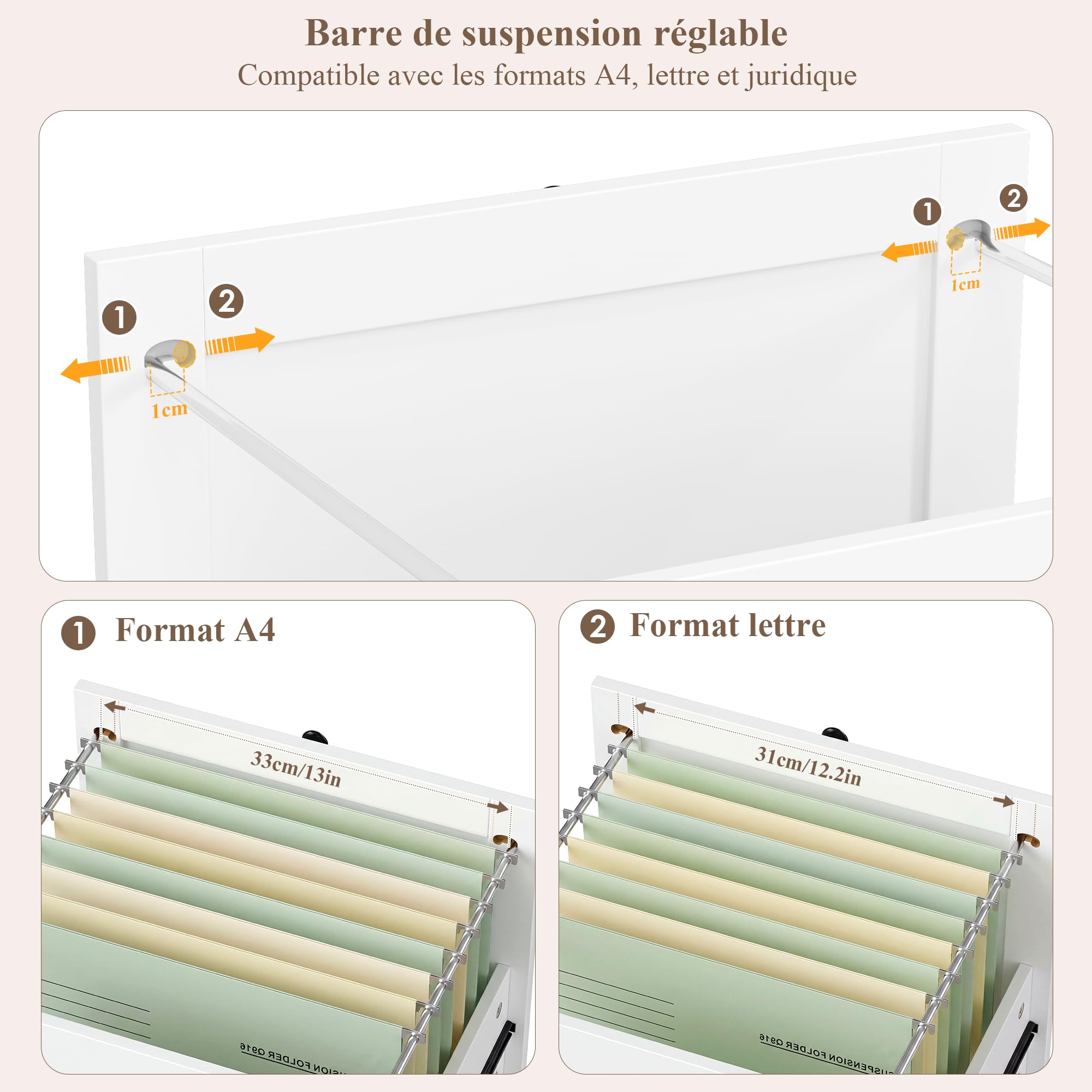 FirFurd Bibliotheque Meuble de Rangement avec Prise/USB, 2 Portes 2 Tiroirs pour Dossiers Suspendus, Armoire Bureau Bibliothèque Livre pour Salon Cuisine 116x40x182cm Blanc