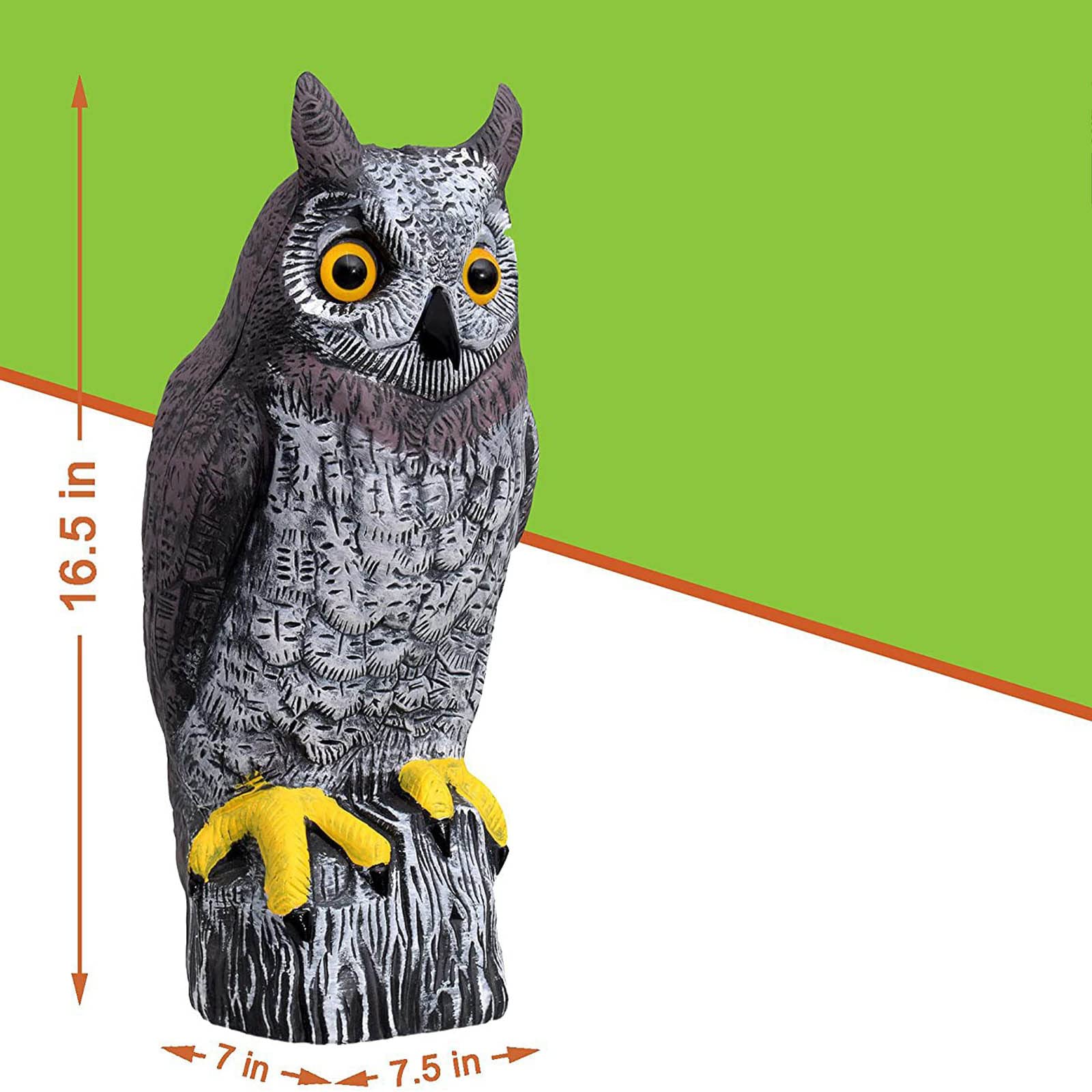 Gufo Statue Plastica, Giardino Esterno Realistico Gufo Decorazione, Decorazioni Gufo Spaventapasseri Uccello Repeller Scaccia Piccioni