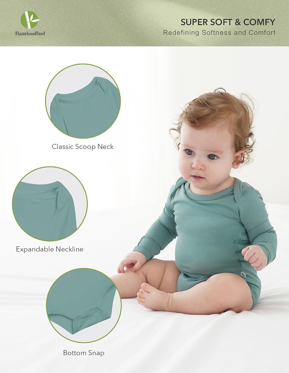 Baby Bodysuits Unisex Bodysuit Boys Girls Clothes Snap Viscose from Bamboo Infant Toddler Wear NB-24Months
