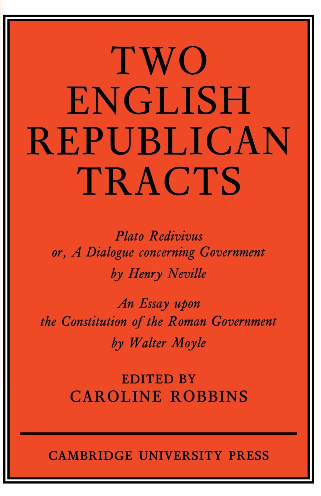 Two English Republican Tracts by  Robbins - 9780521147484