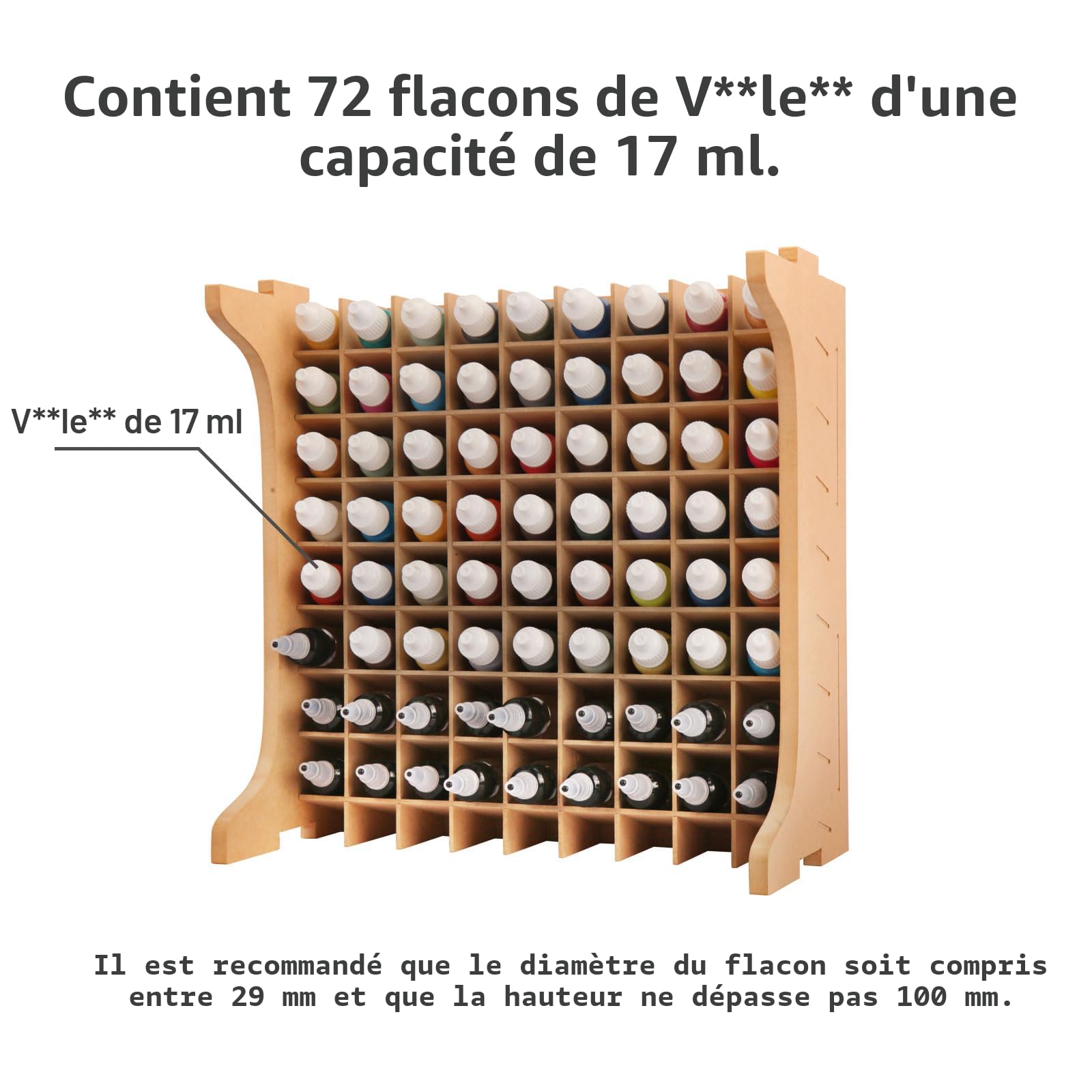 Bucasso GK4 Support de rangement pour outils de modélisme avec matériau MDF, rangement pour pinces/pincettes, fournitures artisanales pour outils Tamiya et Gundam