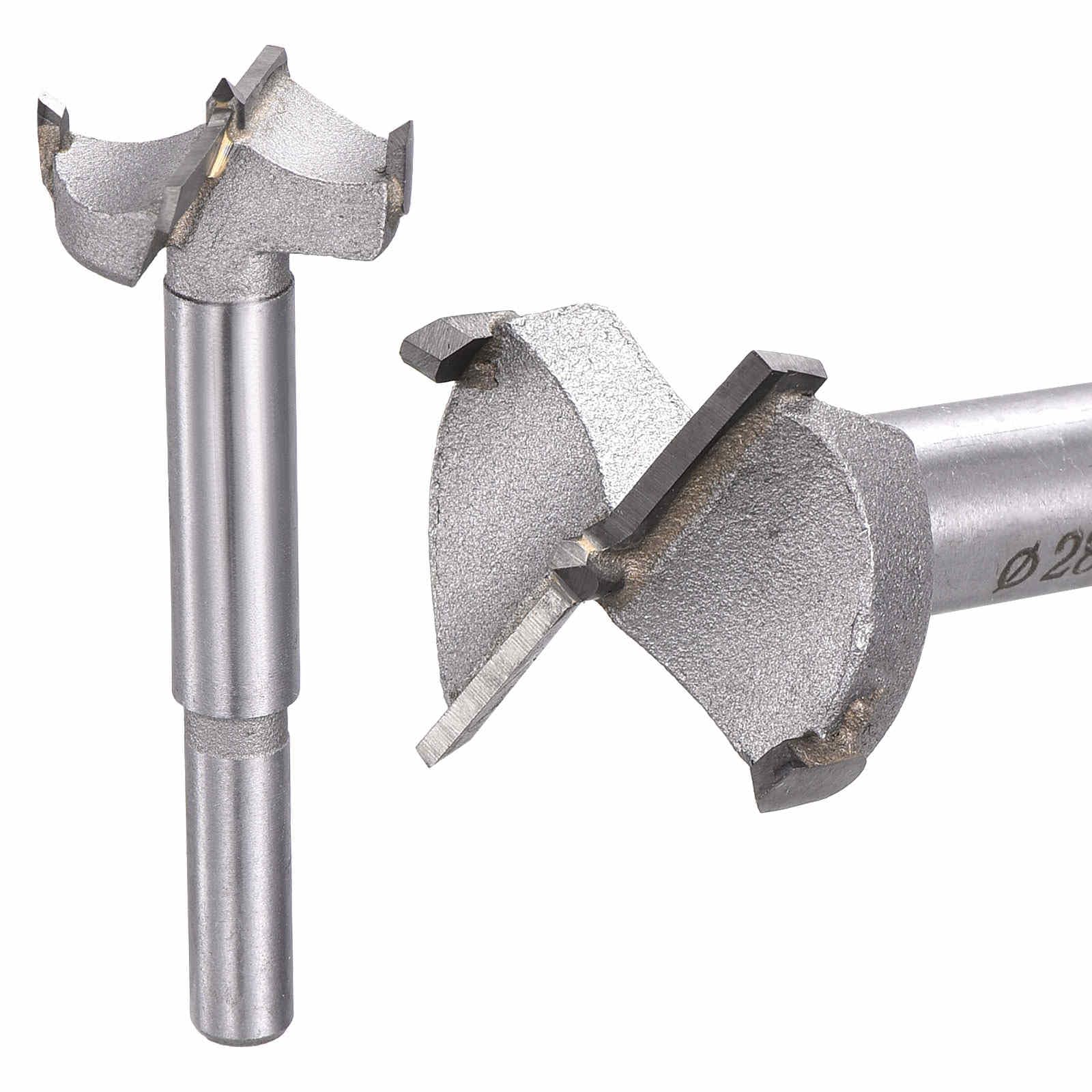 DTGN 24mm Forstner Drill Bit 61/64" - 1Pack - Good for Wood Plastic Plywood - 2 Flutes Tungsten Carbide Woodworking Hole Saw Cutter with Round Shank - Silver