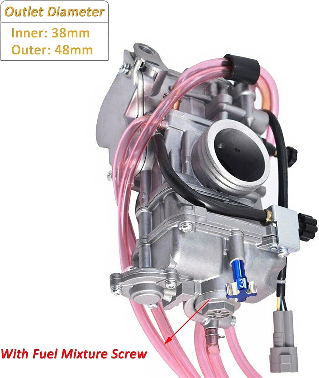 Carburetor for 2001-2013 Yamaha YZ250F WR250F FCR MX 38MM Carb, with Fuel Mixture Screw (Blue)