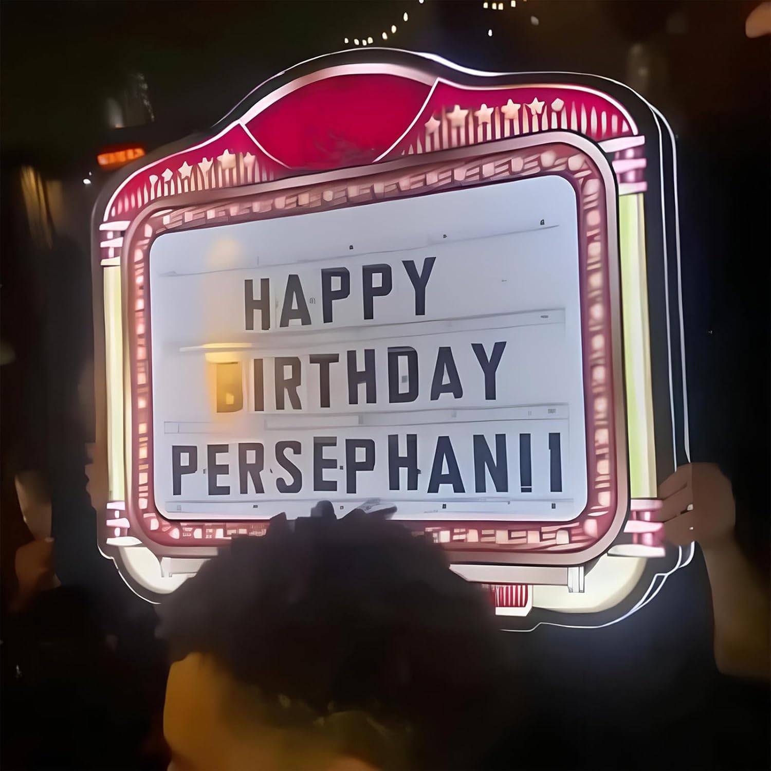 Insegna per Servizio Bottiglie per Discoteca, Personalizzata, con Lettere Colorate, Cartello Pubblicitario, con LED Luminoso, Portatile