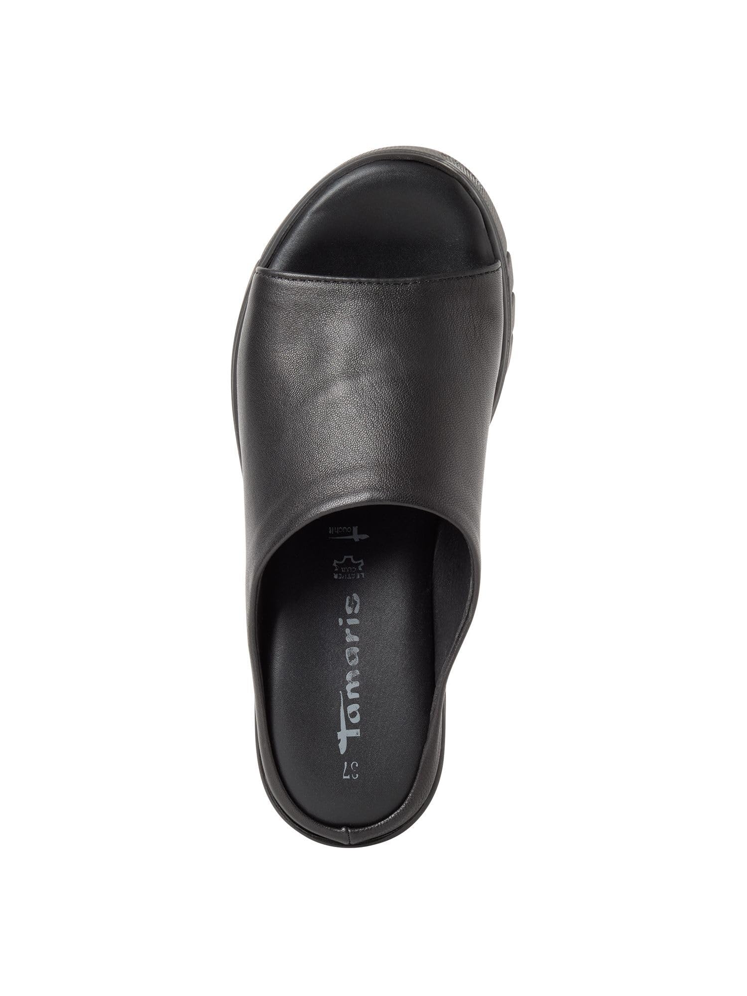 Tamaris Mule femme à talon compensé en cuir