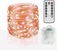 Vista 11 de suddus Luces de Navidad verdes, 33 pies, 100 luces LED con control remoto, luces de hadas verdes que funcionan con pilas para Navidad, día de San