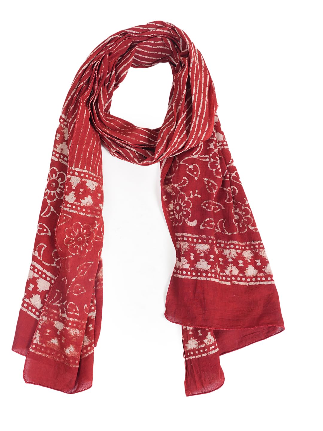 Printed Cotton Scarf for Women, Lightweight Soft Scarves Stoles for Summer & Winter(ST-13C)