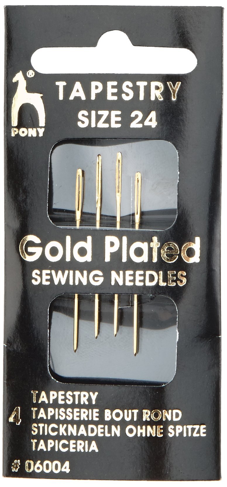 Pony Sewing Needles: Tapestry Size 24, Multi-Colour