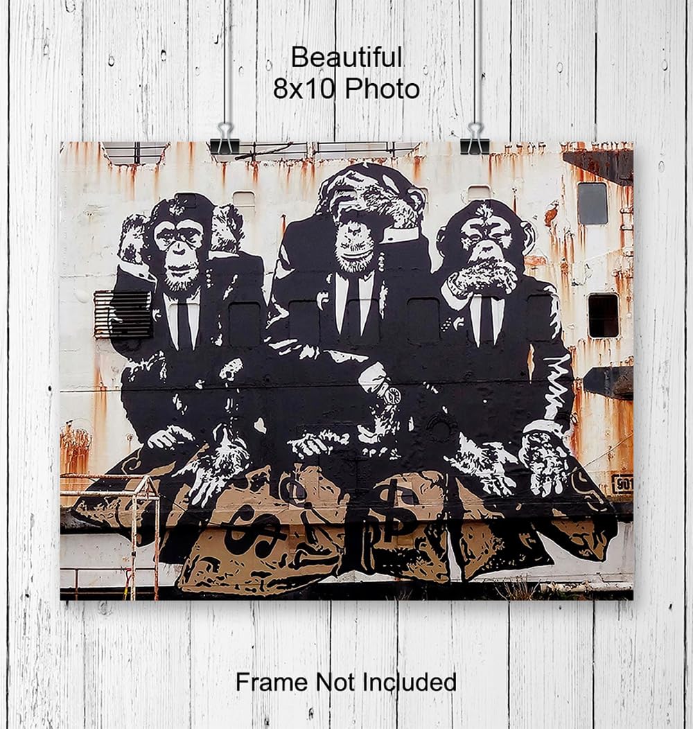 Amazon.com: Banksy Graffiti Wall Art - Office Wall Decor
