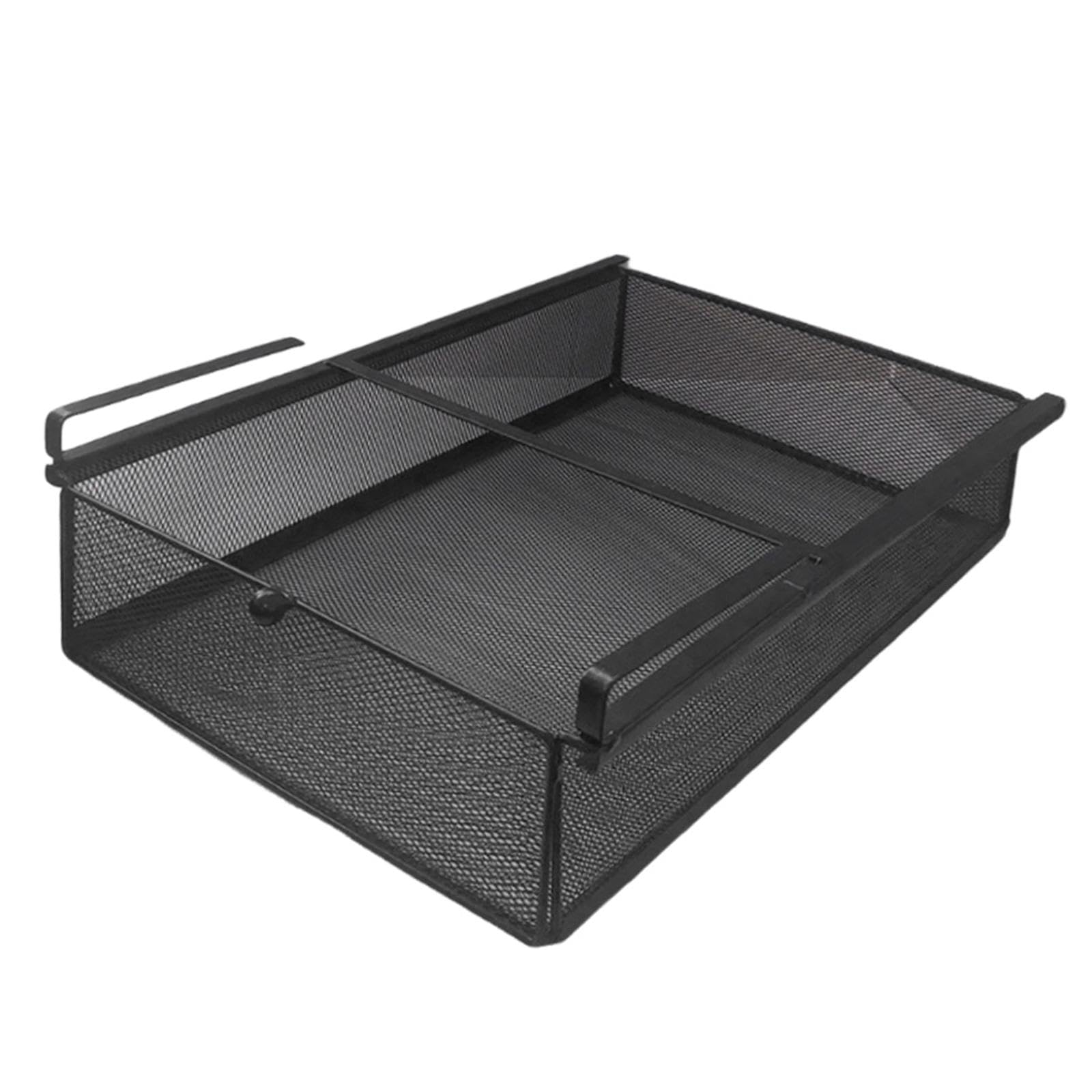 Cestino Appeso Estraibile per Riporre I Calzini Nell'armadio, Organizer in Filo Metallico, L Black