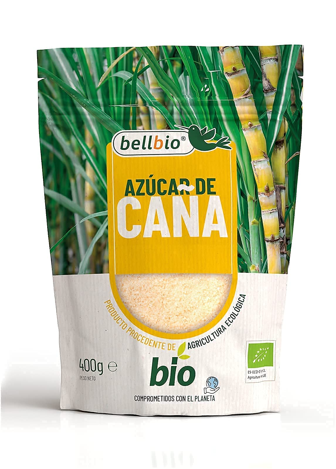 4x400g BELLBIO Azúcar de caña integral ecológico. Edulcorante 100% natural.