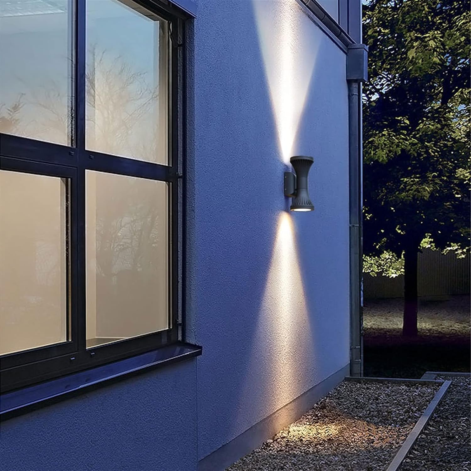 Lampada da Parete Europea per Esterni, Impermeabile, antiruggine, a LED, a Doppia Testa, Moderna, Minimalista, a Due Vie, da palo, a Sospensione
