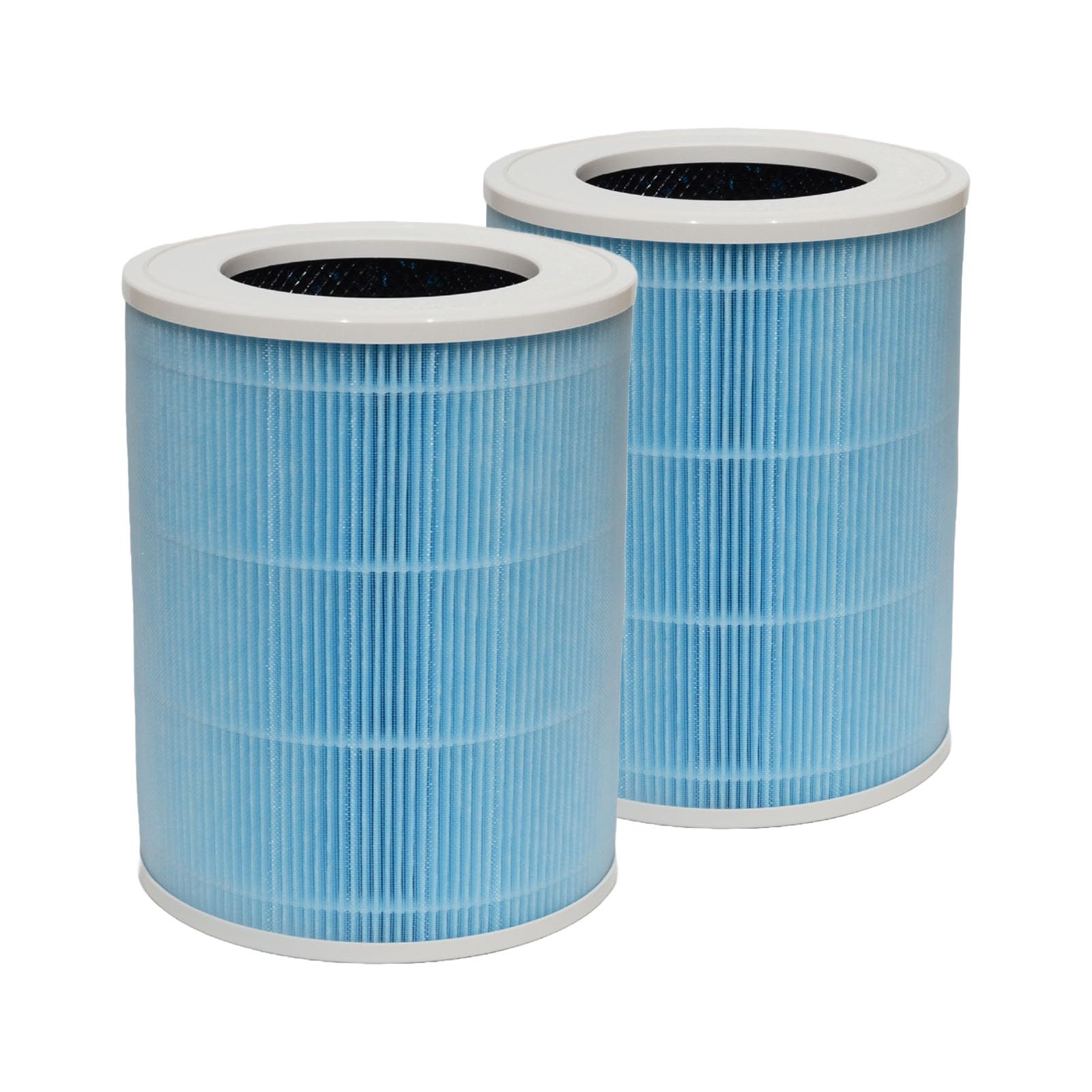 PUREBURG Filtro de repuesto compatible con purificador de aire Meross Smart WiFi MAP100, paquete de 2 H13 HEPA carbón activado de 3 etapas, filtración de aire, polvo, COV, olor