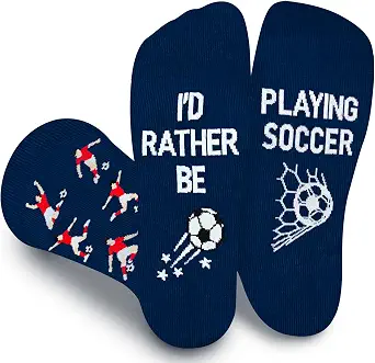 Funny Soccer Socks for Men, Women, Teens - Novelty Gift Idea