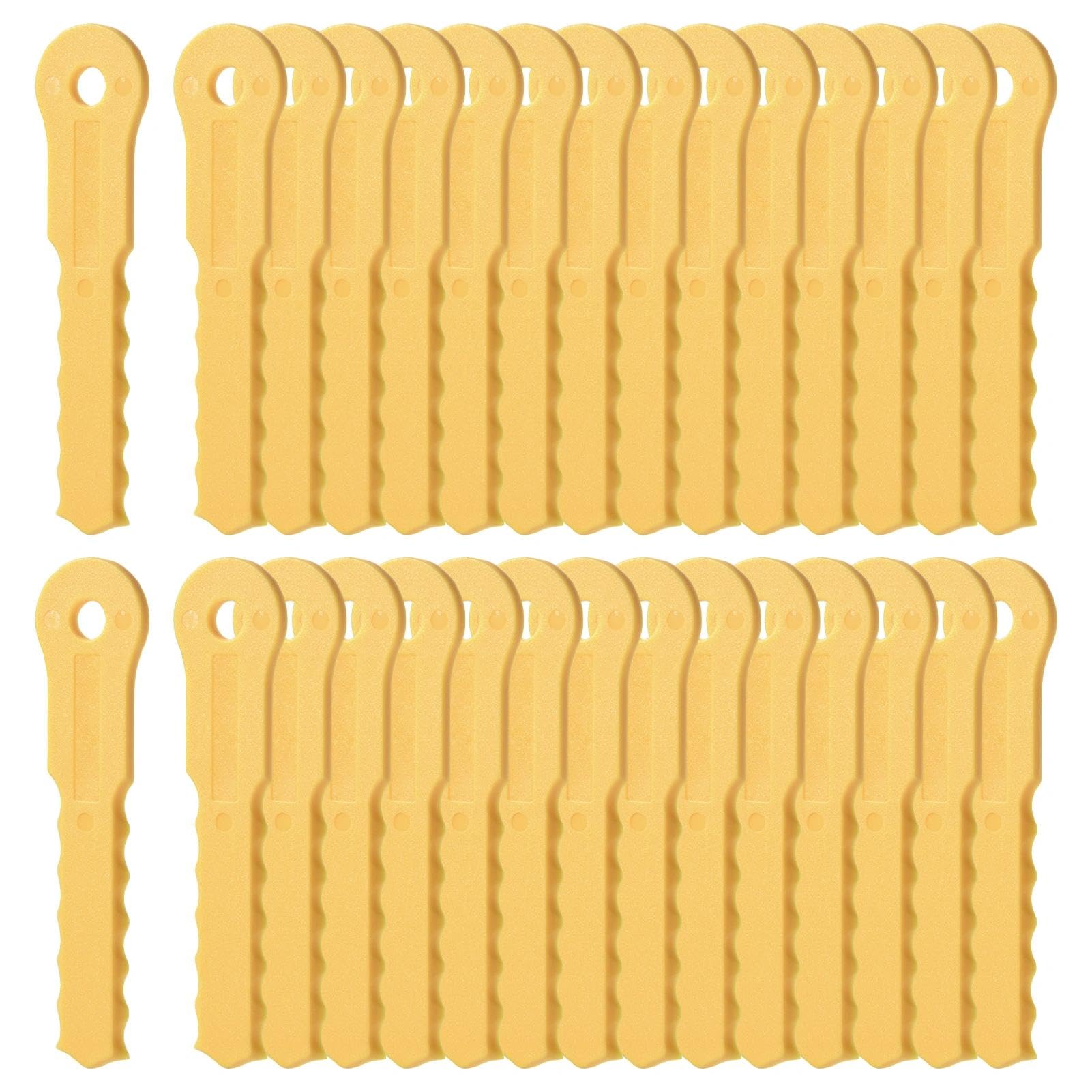 LEONTOOL 30 Pcs Replacement Nylon Blades Weed Eater Bladed 70289A Replacement Blades Compatible with Weed Warrior Push-N-Load 3 Blade Trimmer Head and Pivotrim Hybrid 2-N-1 Head